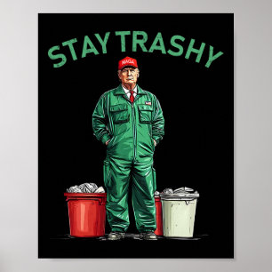 Stem Trump Vuilnis Man Blijf Rommelig 2025 Verkiez Poster