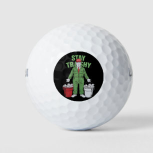 Stem Trump Vuilnisman Blijf Afval 2024 Verkiezing Golfballen