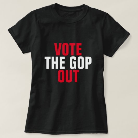 Stem uit Rood en Wit GOP T-shirt (Design voorkant)