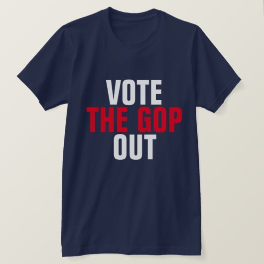 Stem uit Rood en Wit GOP T-shirt (Design voorkant)
