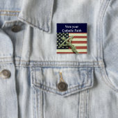 Stem uw katholieke Button van de Faith. (In situ)