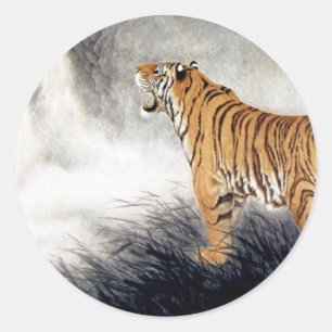 Stem van de Tijger Ronde Sticker
