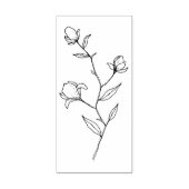 Stem van Lilies en Vloeibare houtslijp Rubberstempel (Afrduk)