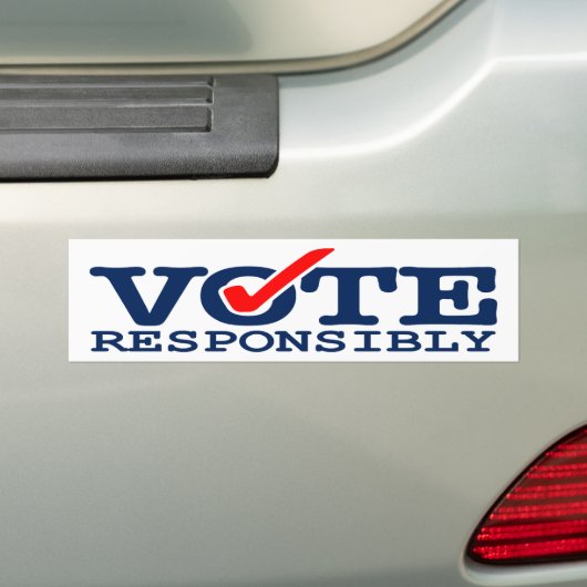 Stem Verantwoordelijk Bumpersticker (Op auto)