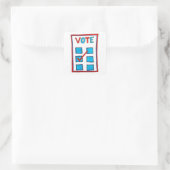 STEM Verkiezingsdag VS Stemmen Checkbox Vierkante Sticker (Tas)