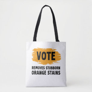 Stem verwijdert hardnekkige Oranje vlekken geschen Draagtas