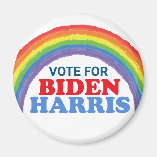 Stem voor Biden Harris Rainbow Election Magneet (Voorkant)
