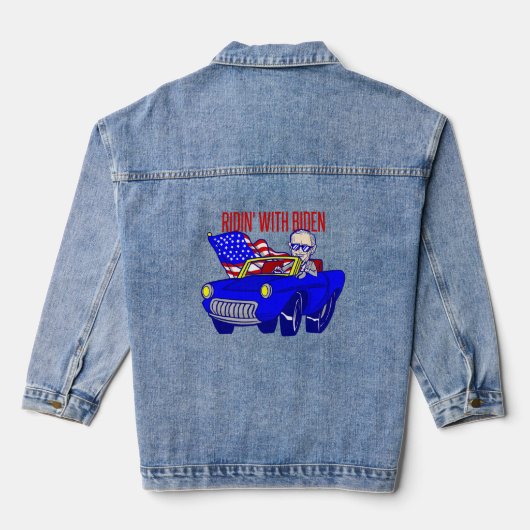 Stem voor Biden verkiezing grappig Denim Jacket (Achterkant)