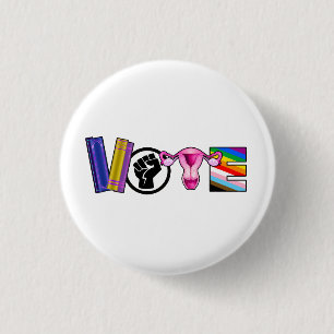 Stem voor de mensenrechten ronde button 3,2 cm