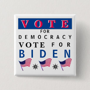 Stem voor Democracy Biden Button