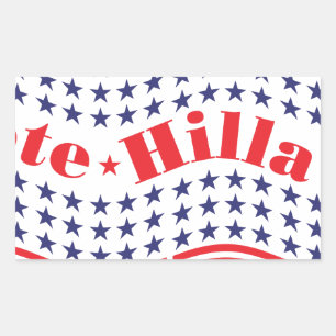 stem voor hillary rechthoekige sticker