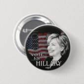 stem voor hillary ronde button 5,7 cm (Voorkant /achterkant)