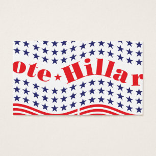 stem voor hillary visitekaartje