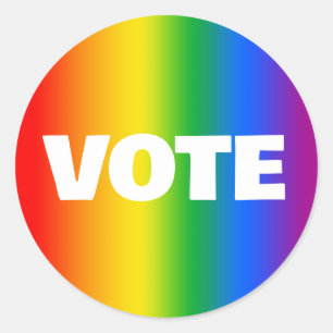 Stem voor LGBTQ+ rechten Ronde Sticker