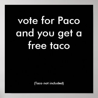stem voor Paco Poster