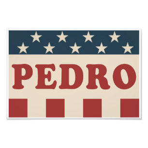Stem voor Pedro Classic Retro Campaign Foto Afdruk