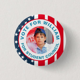 Stem voor President: Studentenraad Ronde Button 3,2 Cm