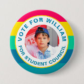 Stem voor President: Studentenraad Ronde Button 7,6 Cm (Voorkant)