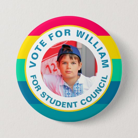 Stem voor President: Studentenraad Ronde Button 7,6 Cm (Voorkant)
