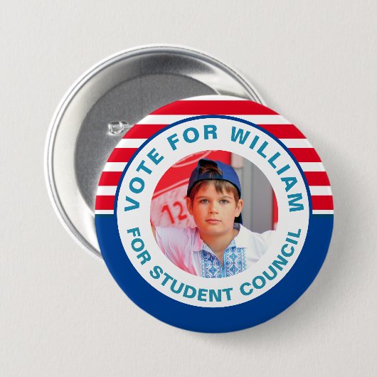 Stem voor President: Studentenraad Ronde Button 7,6 Cm (Voorkant /achterkant)