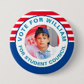 Stem voor President: Studentenraad Ronde Button 7,6 Cm (Voorkant)