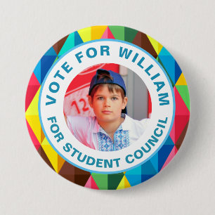 Stem voor President: Studentenraad Ronde Button 7,6 Cm