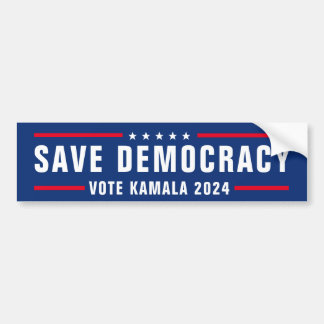 STEM VOOR REDDEN DEMOCRATIE KAMALA 2024 BUMPERSTICKER