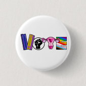 Stem voor uw mensenrechten ronde button 3,2 cm (Voorkant)