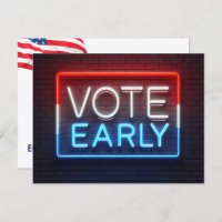 Stem Vroeg Neon teken op baksteen