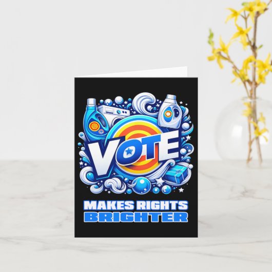 Stem Wasmiddel Helder Rechts Grappig  2024 Kaart (Gele Bloem)