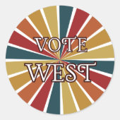 Stem West Independent Ronde Sticker (Voorkant)