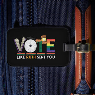 Stem zoals Ruth stuurde je Gavel Feministen LGBT P Bagagelabel