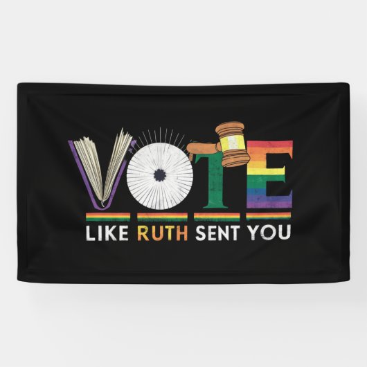 Stem zoals Ruth stuurde je Gavel Feministen LGBT P Spandoek (Horizontaal)