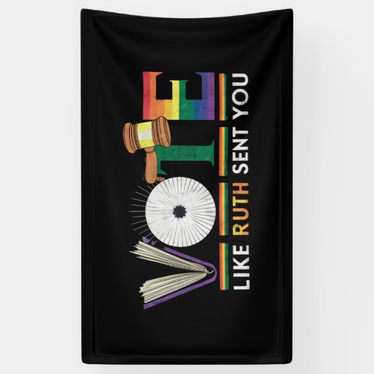 Stem zoals Ruth stuurde je Gavel Feministen LGBT P Spandoek (Verticaal)