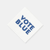 "Stemblauw" blauw witboek servet (Hoek)