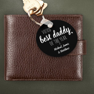 Stemd beste vader van het Jaar tegen ... Zwart-Wit Sleutelhanger