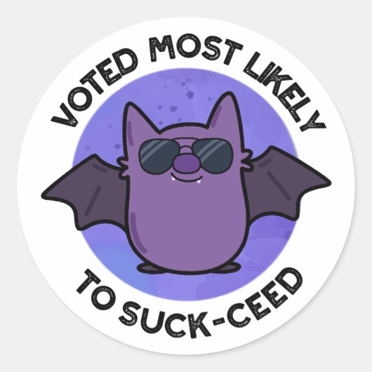 Stemde het meest waarschijnlijk om te zuigen van g ronde sticker (Voorkant)
