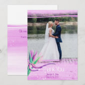 Stemelegante florale bouquet van tulpen bedankkaart (Voorkant / Achterkant)