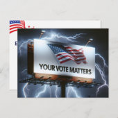 Stemherinnering Billboard met Lightning Briefkaart (Voorkant / Achterkant)