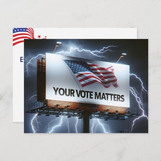 Stemherinnering Billboard met Lightning Briefkaart (Voorkant / Achterkant)
