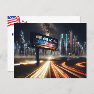 Stemherinnering Billboard met Lightning Briefkaart