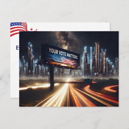 Stemherinnering Billboard met Lightning Briefkaart (Voorkant / Achterkant)