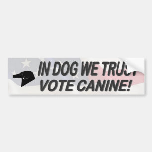 Stemhond met Amerikaanse vlag Bumpersticker