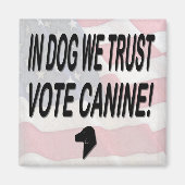 Stemhond met Amerikaanse vlag Magneet (Voorkant)