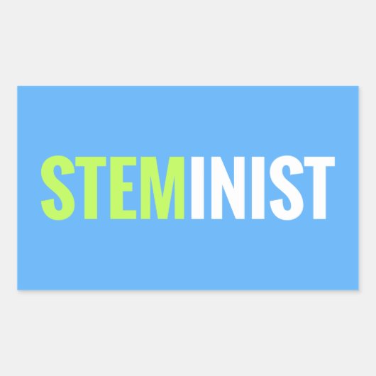 STEMinist-Sticker - Rechthoek Rechthoekige Sticker (Voorkant)