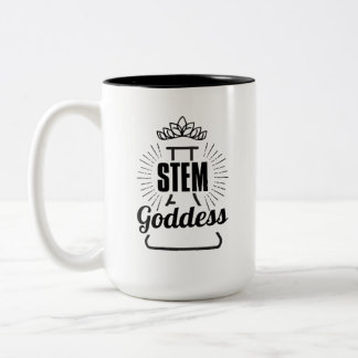 Steminist Women in Science - Lab Queen Tweekleurige Koffiemok