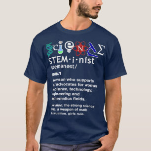 Steministisch iemand die voor vrouwen in de techno t-shirt