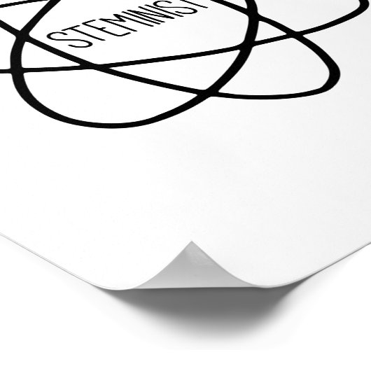 Steministische ondersteuning Vrouwen in STEM Quote Poster (Hoek)