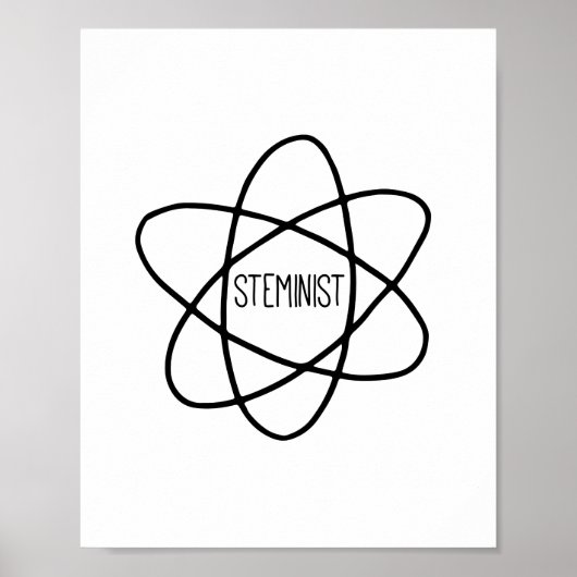 Steministische ondersteuning Vrouwen in STEM Quote Poster (Voorkant)
