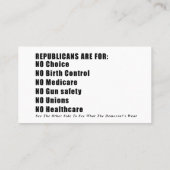 Stemkaart Contactkaartje (Achterkant)